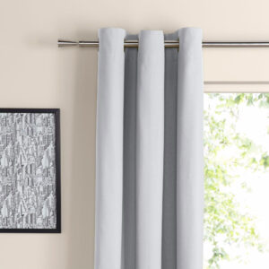Zen Ecru Plain Eyelet Curtains HomeShop...Zen Ecru Plain Eyelet Curtains